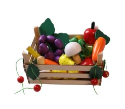 Citron jaune en bois 5 x 3,3 cm jouet fruit