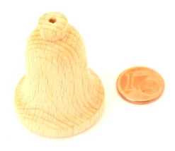 Cloche en bois 30 x 40 mm - clochette pion