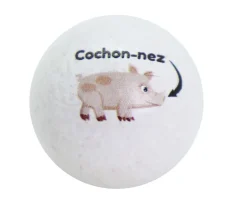 Cochonnet FUN "cochon-nez" hêtre 3 cm blanc
