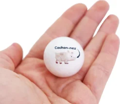 Cochonnet FUN "cochon-nez" hêtre 3 cm blanc