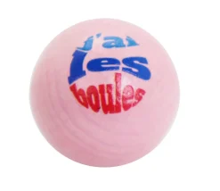 Cochonnet FUN "j'ai les boules" hêtre 3 cm rose