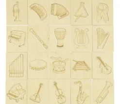 Coffret 20 Instruments de musique en bois jeu