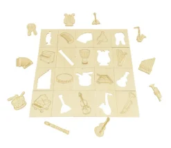 Coffret 20 Instruments de musique en bois jeu