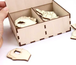 Coffret 22 Mains bois pour exercices Praxis pose kinétique