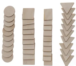 Coffret 10 puzzles et 40 formes géométriques bois