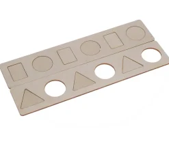 Coffret 10 puzzles et 40 formes géométriques bois