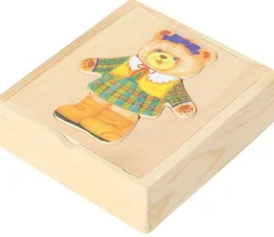 Coffret 6 puzzles ours en bois à habiller avec émotion