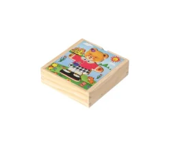 Coffret 6 puzzles ours en bois à habiller avec émotion