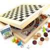 Coffret bois 100 jeux de société junior classiques