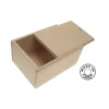 Coffret bois naturel format 54 cartes 10.6 x 7.7 x 5 cm - couvercle glissière