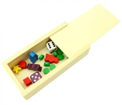 Coffret bois S pour jeu de cartes ou accessoires jeux glissière 12.8 x 6.5 x 2.9 cm