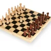 Coffret échec complet pliable 26 cm : plateau bois + 32 Pièces bois