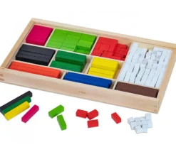 Coffret cuisenaire 300 cubes et bâtonnets bois calcul et jeux