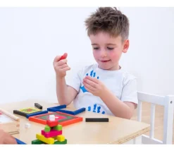 Coffret cuisenaire 300 cubes et bâtonnets bois calcul et jeux