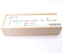 Coffret découverte des lettres en bois "J'apprends à lire" - fabrication française