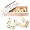Coffret jeu dominos bois standard 6 x 2.8 cm - fabriqué en France