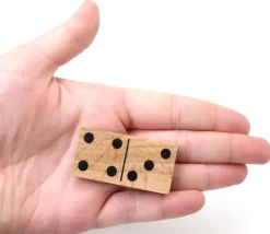 Coffret jeu petits dominos bois 5 x 2.5 cm - fabriqué en France