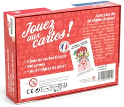 Coffret Jouez aux cartes - 2 jeux de cartes et 100 jetons - Ducale