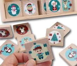 Coffret Mémo de Noël en bois - Fabrication France