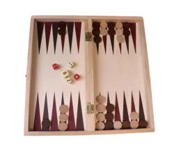 Coffret pliant échec / backgammon bois 29 cm