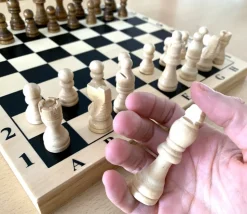 Coffret pliant jeu échec 28 cm : plateau+32 pièces