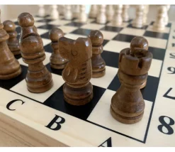 Coffret pliant jeu échec 28 cm : plateau+32 pièces