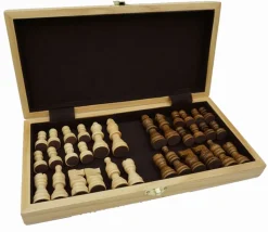 Coffret pliant jeu échec 28 cm : plateau+32 pièces