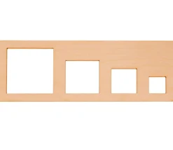 Coffret traçage formes géométriques - 8 pochoirs bois