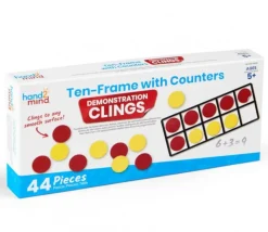 Comptage lot de 10 - Démo Math - ten frame repositionnables (4 grilles + 40 pions)