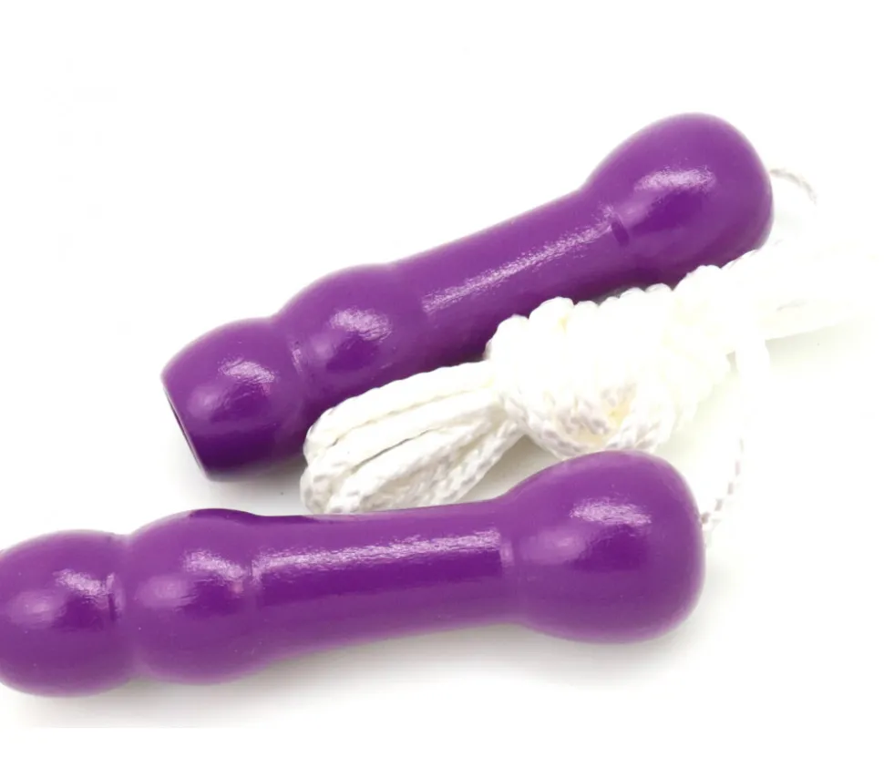 Corde à sauter en bois coloré