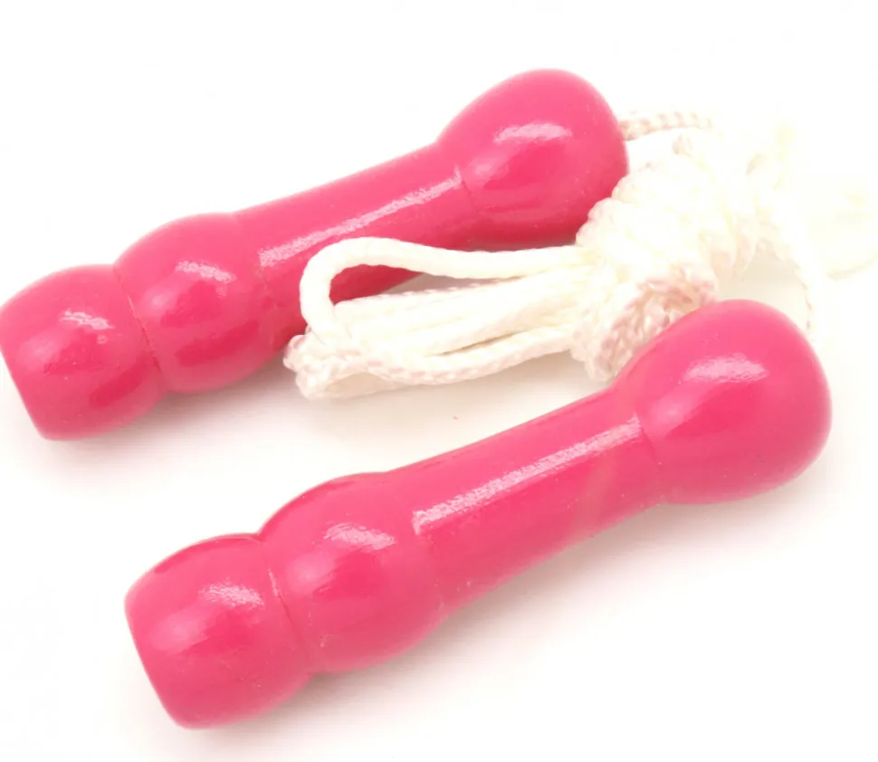 Corde à sauter en bois coloré
