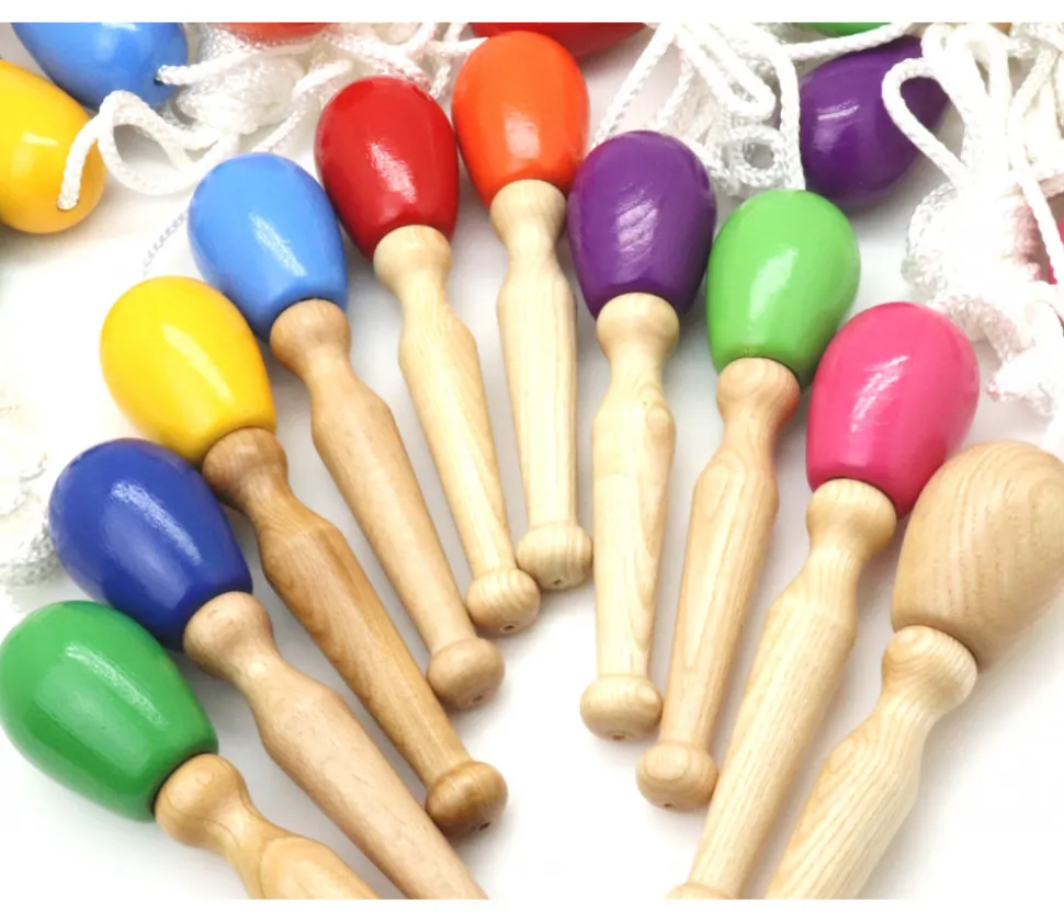 Corde à sauter GM en bois (1 couleur au hasard)