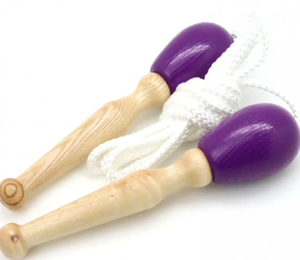 Corde à sauter GM en bois (1 couleur au hasard)
