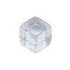Cube 12 mm en plastique translucide transparent