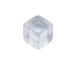Cube 12 mm en plastique translucide transparent