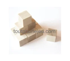 Cube bois naturel 2.5 cm. 25 x 25 x 25 mm à l'unité