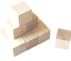 Cube en bois 3 cm naturel 30 x 30 x 30 mm à l'unité