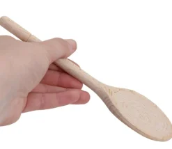 Cuillère plate bois naturel 20 cm - cuisine et loisirs créatifs