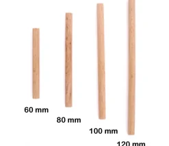 Cylindre tourillon 100 x 6 mm tige bois