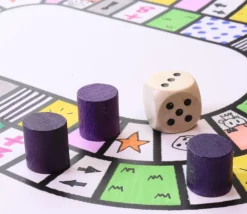 Cylindre violet en bois 15 x 13 mm pion de jeu