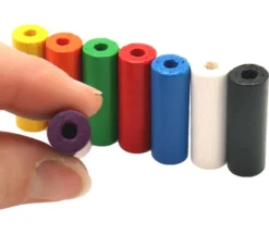 Cylindre 10x30 mm pion de jeu troué à l'unité