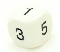 Dé 1 3 5 -2-4-6 impair positif et pair négatif en 16 mm