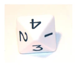 Dé 8 faces : 1234 et 1234