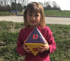 Dé 8 faces 15 cm modifiables avec pochettes - personnalisable à volonté