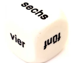 Dé 6 faces allemand 1 à 6 - eins sechs