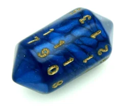 Dé 20 faces baril - barrel dice à l'unité (couleur mise au hasard)