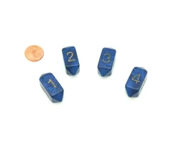 Dé 4 faces baril - barrel dice à l'unité (couleur mise au hasard)