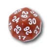 Dé 30 faces cuivré D30 de jeu