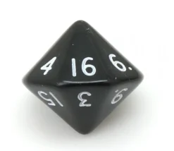 Dé 16 faces D16 à l'unité (couleur mise au hasard)
