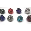 Dé 20 faces en translucide à l'unité (couleur mise au hasard)
